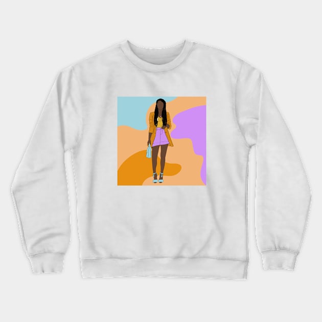 Talk Of The Town // Black Digital Art Crewneck Sweatshirt by coinsandconnections